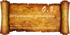 Offenbacher Valentina névjegykártya